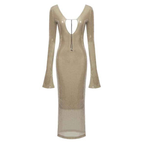 Рокля Glitter me in Beige