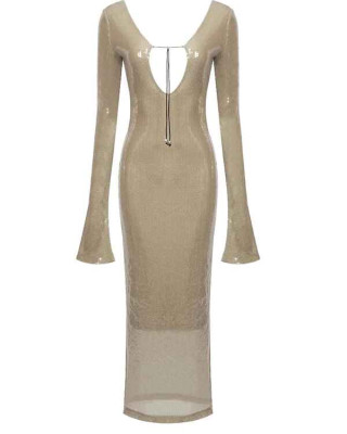 Рокля Glitter me in Beige